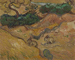 Landschaft mit Kaninchen